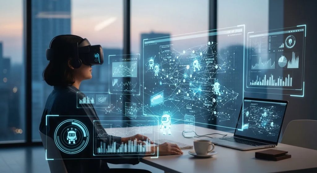 Using AR and Autonomous Agents for Immersive Research