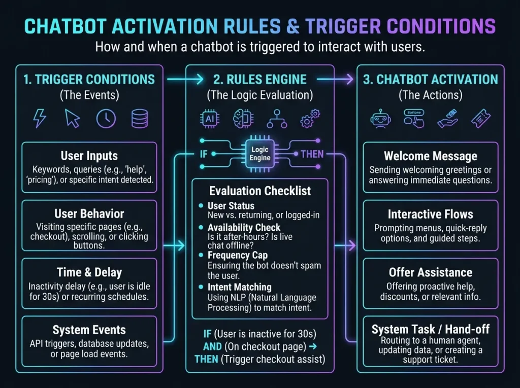 Chatbot Activation Rules and Trigger Conditions