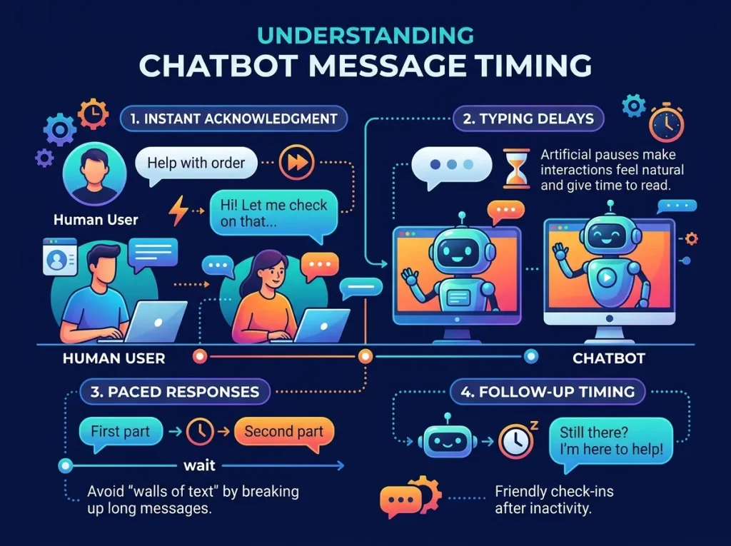 Understanding Chatbot Message Timing