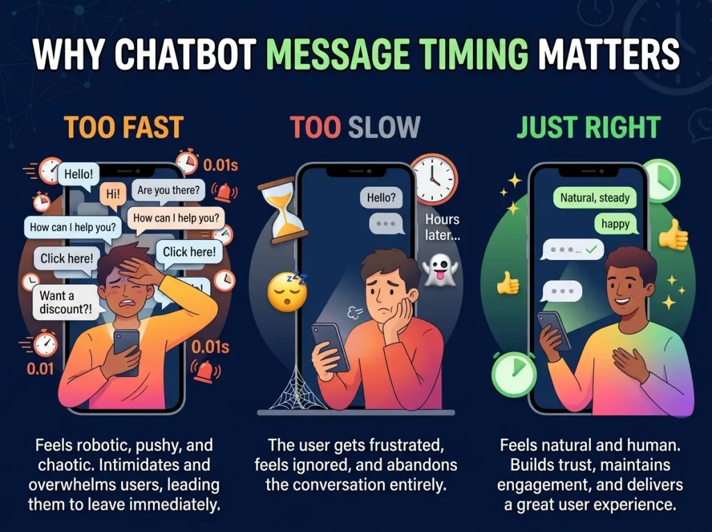 Why Chatbot Message Timing Matters